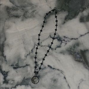 Black beaded necklace